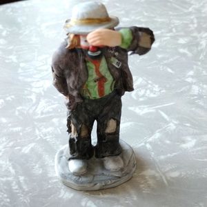 Emmett Kelly miniature collection figurine.